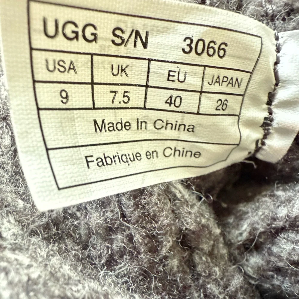 UGG Grey Boots Classic Cardy Size 9 Good Used Condition
